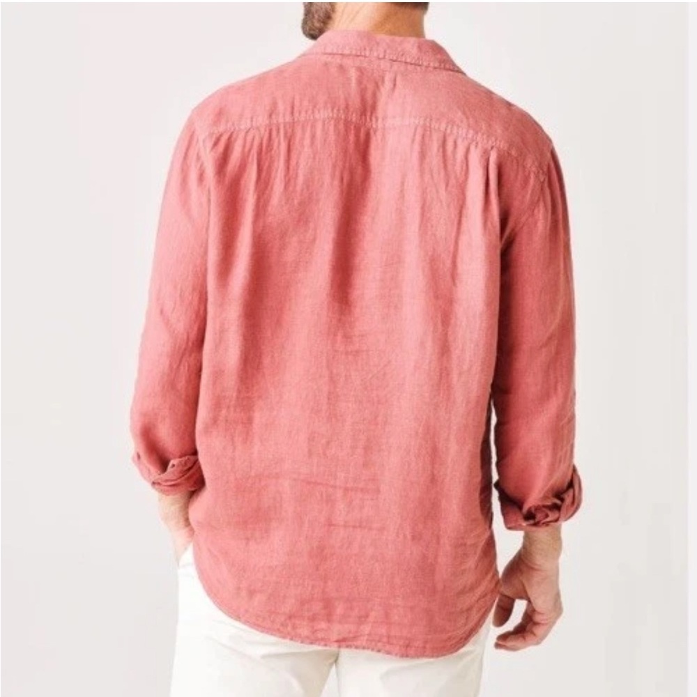 Peter Millar Seaside Garment Dyed Crown Linen Sport Shirt Coastal Golf Preppy XL - Picture 11 of 12